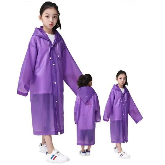 Jas Hujan Anak EVA Raincoat Lightweight Unisex Terusan 3