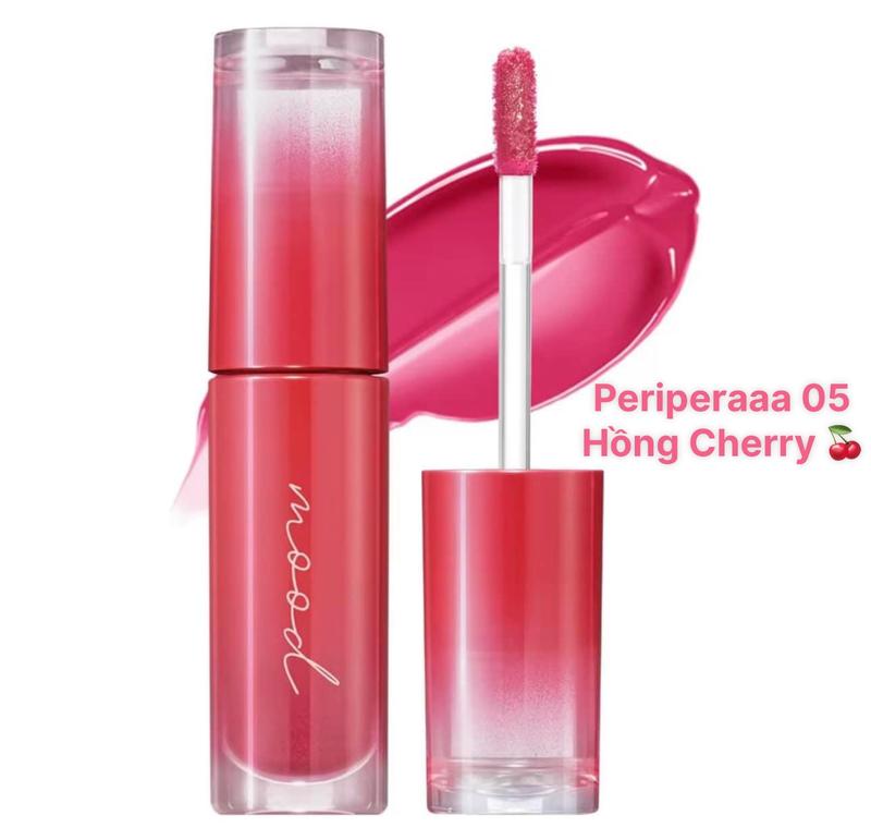Son tint bóng Peripera ink mood 05 hồng cherry Cosmetic Nữ Mỹ Phẩm Women