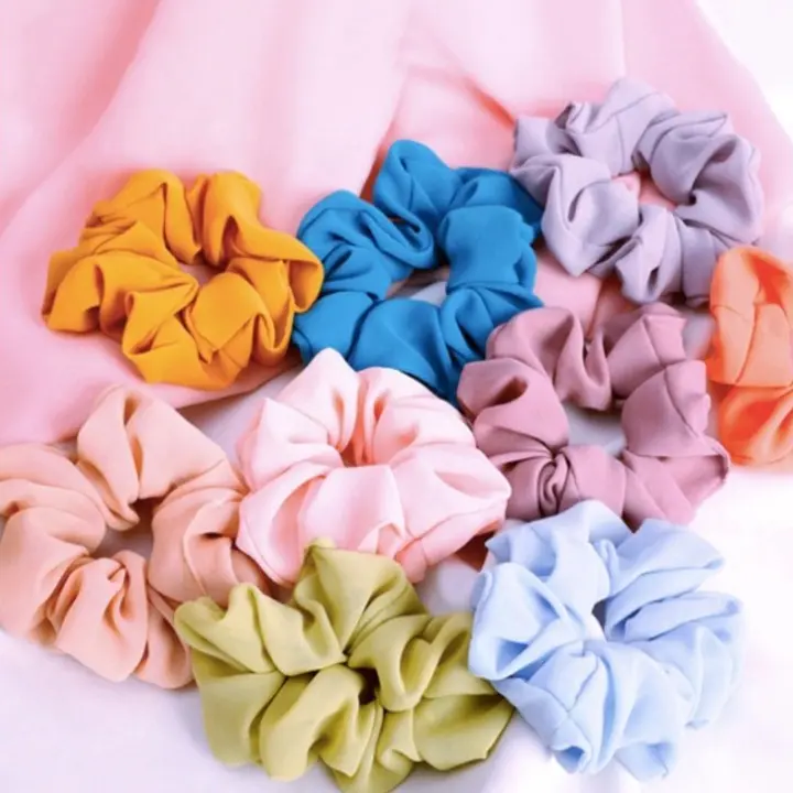 Dây nơ buộc tóc Scrunchies Dây cột tóc đẹp dễ thương Women Thun Nữ