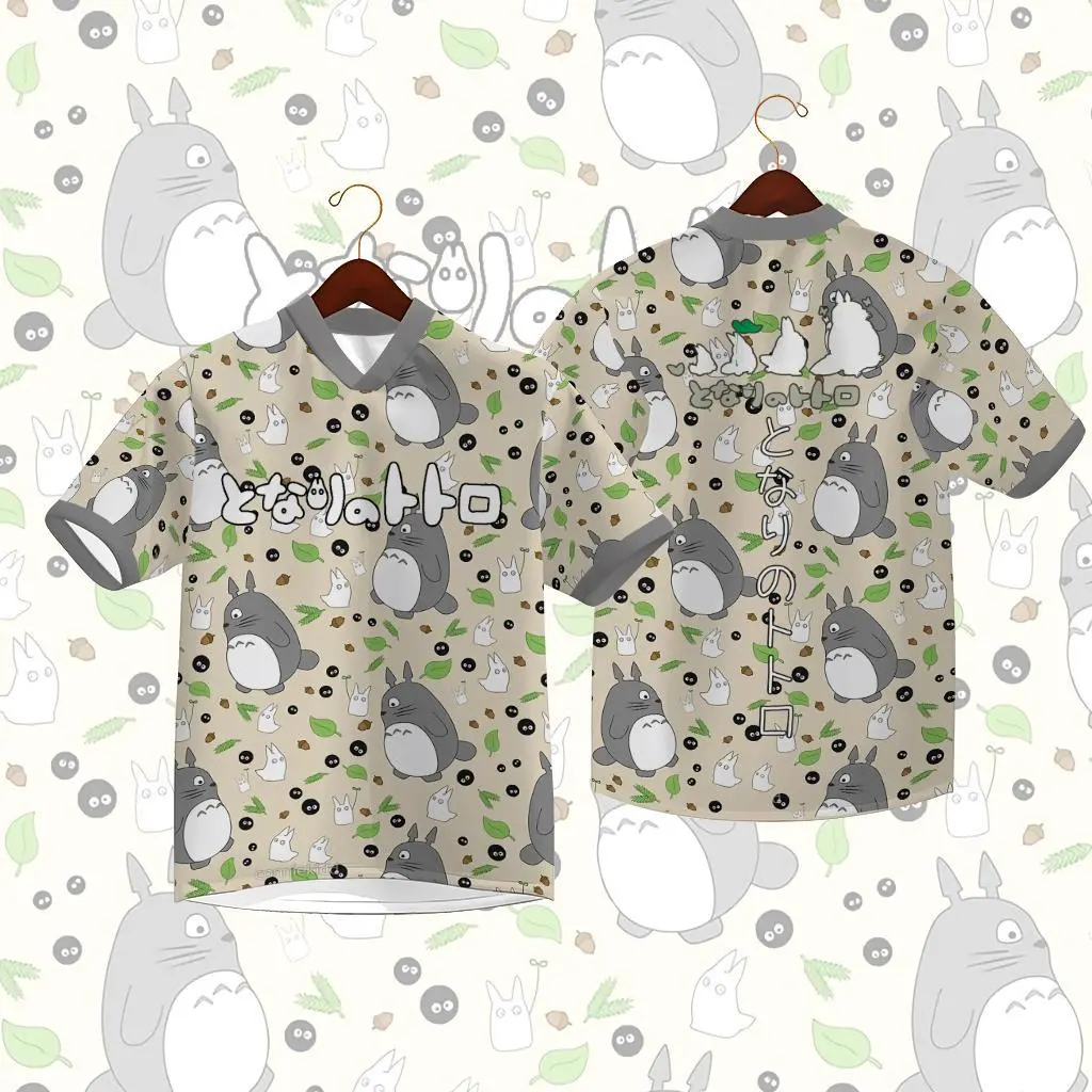 2024/25 Cheap O Neck Top Totoro Dye Sublimation Pattern Cartoon Men’s Fashion T-Shirt Cheap Sweatshirt, Women’s Casual Wear High Quality Mesh T-Shirt TikTok Hot Trends