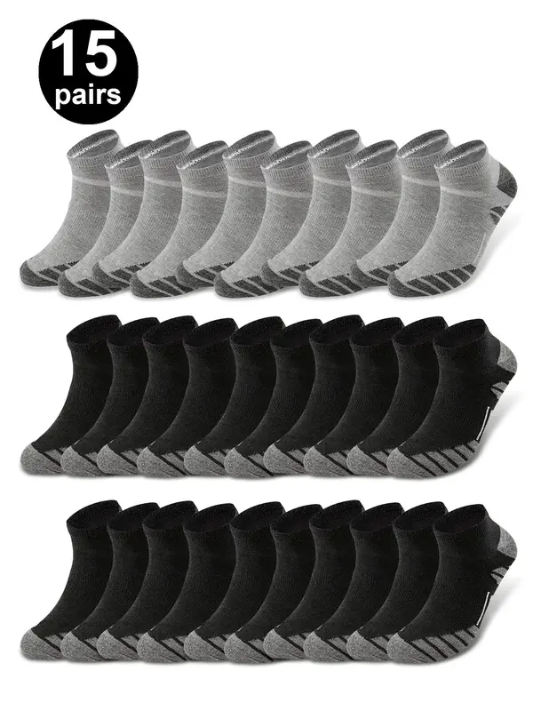 Men's Colorblock Low Cut Socks, Casual Soft Comfy Breathable Socks for Daily Wear, Men's Socks for All Seasons 0