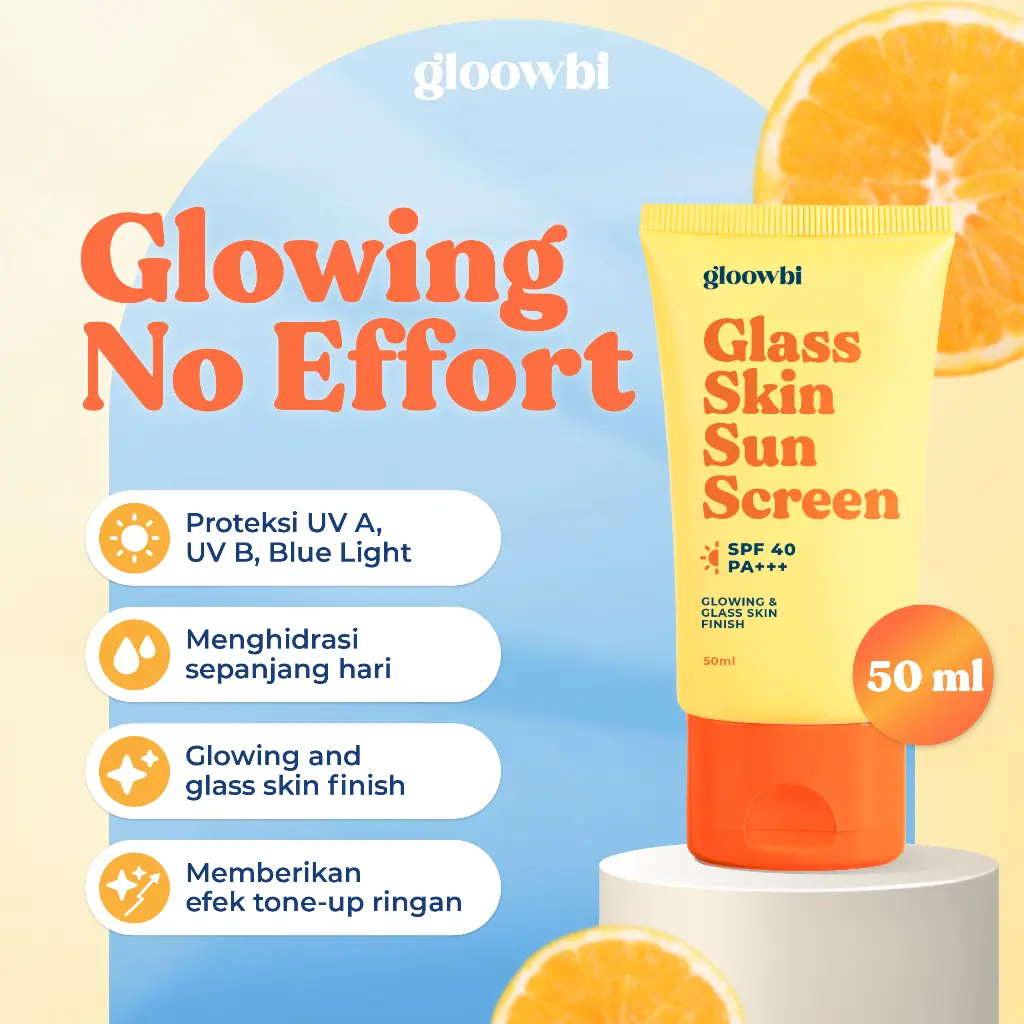 GLOOWBI Glass Skin Sunscreen SPF40 PA+++