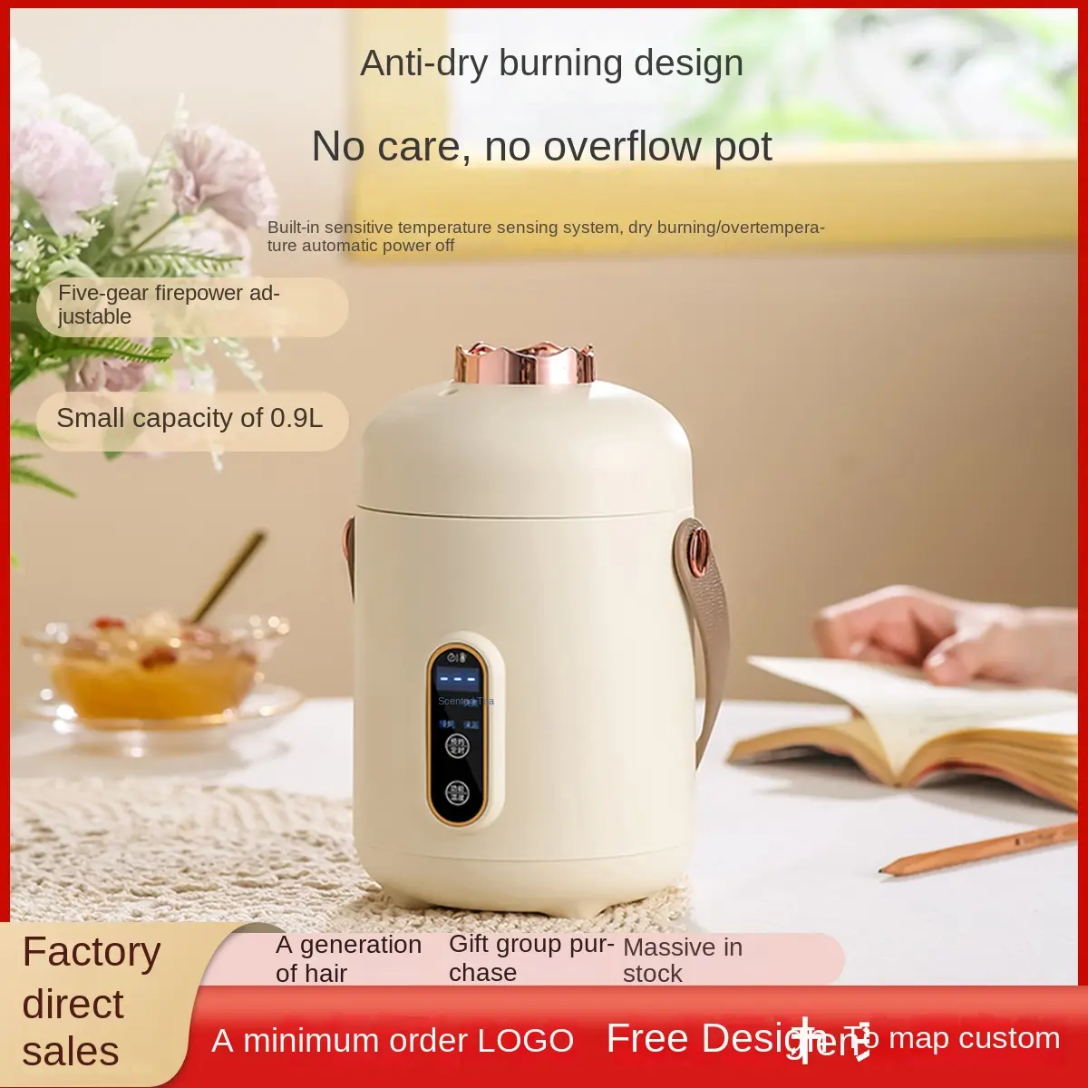 Smart Electric Stewpot Health Pot Mini Small Health Bottle Porridge Household Multi-Functional Portable Soup Electric Stew Cooker