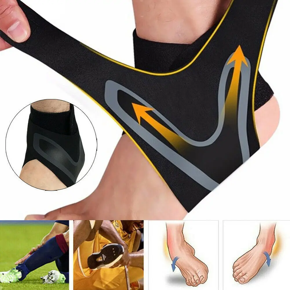 MAXXGYM 1PCS Sports Compression Ankle Support Ankle Stabilizer Brace Tendon Pain Relief Strap Foot Sprain Injury Wrap Basketball Football Sport Ankle Stabilizer Brace Compression Ankle Support Tendon Pain Relief Healthcare Tools Man Human