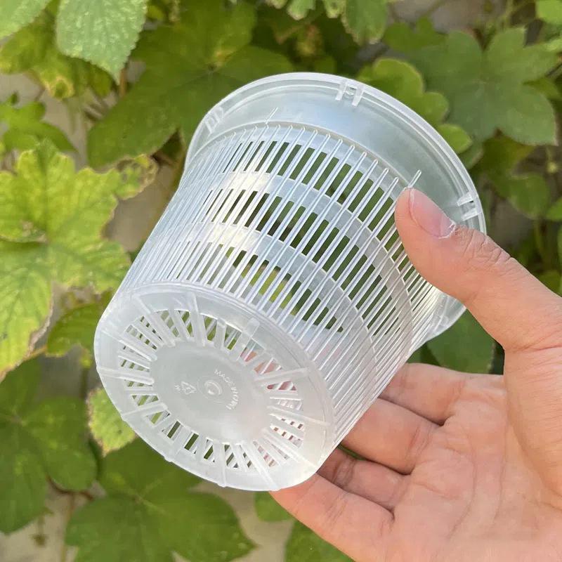 11/14cm Mesh Pot Root Control Transparent Flowerpot For Orchid Flower Breathable Growth Container Garden Plastic Flower Pot 1