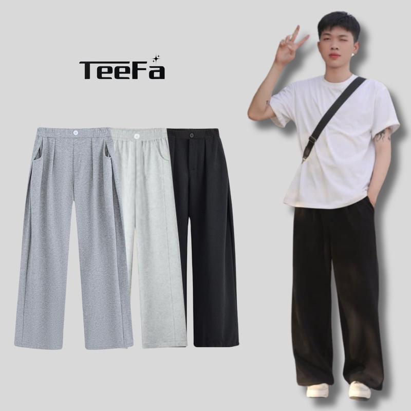   HÀNG ĐẸP  QUẦN NỈ ỐNG RỘNG 1 KHUY NAM VẢI NỈ ÉP MỊN DÀY DẶN form 2024 Ong Menswear 