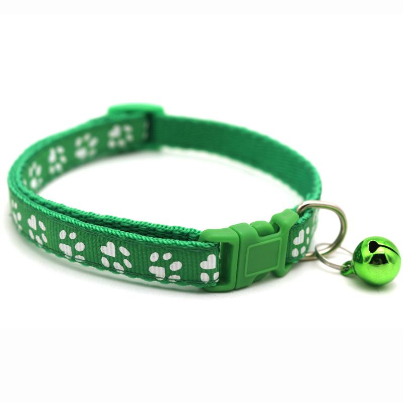Product Introduction of 1R Pet Patch Collar Dog Cat Collar Single Footprints Paw Print Bell 18