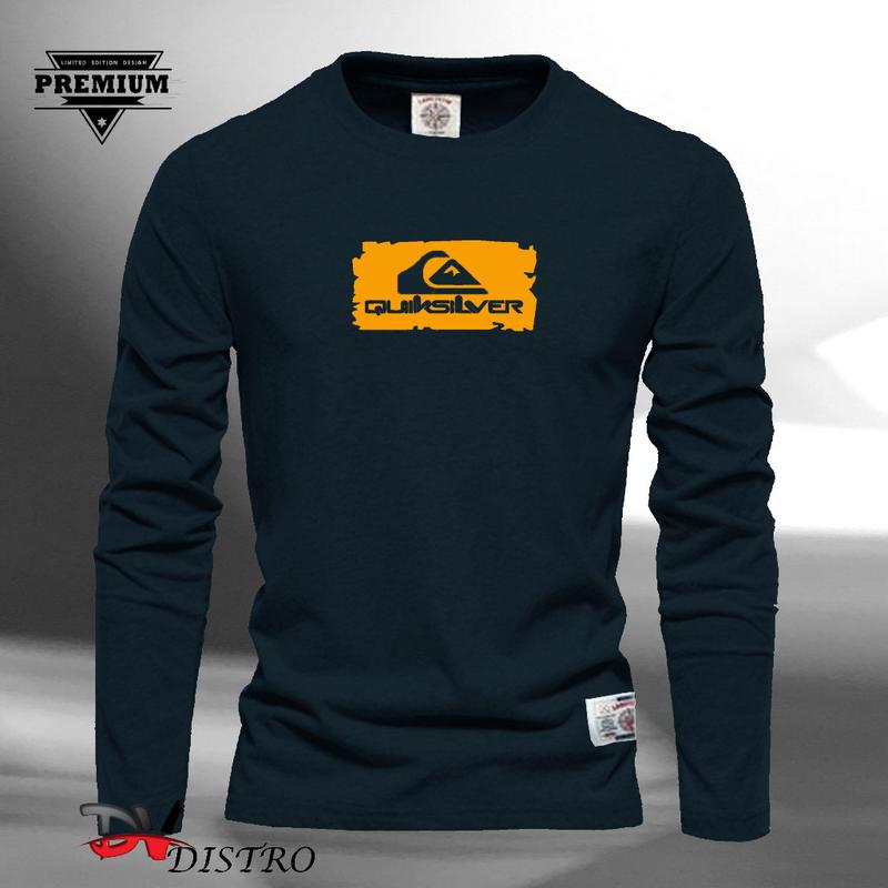 Áo Thun Vàng Dài Tay, Quiksilver Blok Text, Áo Thun Distro Dài Tay Mới Nhất 2023, Áo Thun Nam Dài Tay, Unisex Distro, Thích Hợp Cho Nam Và Nữ, Phong Cách Người Lớn, Áo Thun Nam Và Nữ 1