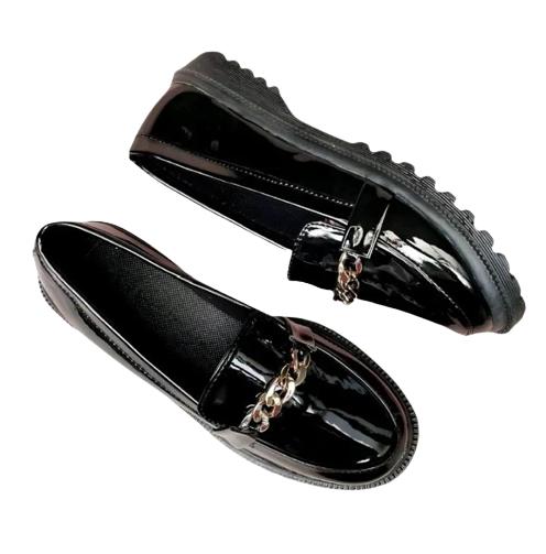Flash Sale Sepatu Docmart Wanita Kerja Kuliah Sekolah Hak Datar Terbaru Flat Shoes Fashion Premium Import Slip On Cewek Oxpord Kasual Musim Semi BISA COD Hitam Perempuan 0