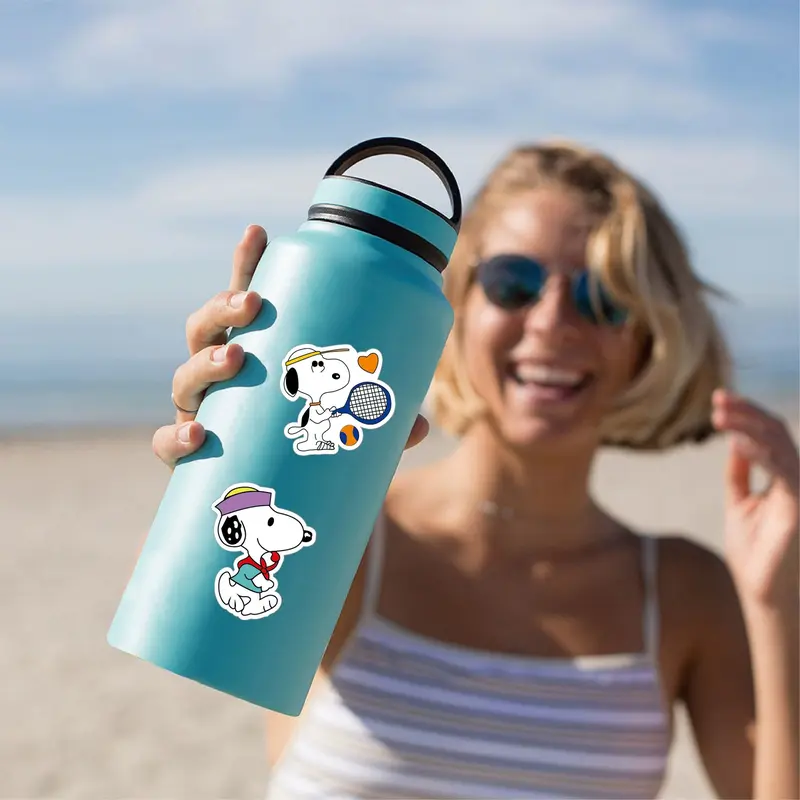 50 Pcs Sticker Snoopy Vinyl Waterproof untuk Tempelan Laptop Tumbler HP Koper DIY [17] 4