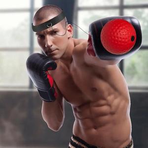 Bola de velocidad de combate montada en la cabeza, Bola de reflejos de boxeo, Adecuada para ejercicio de boxeo en casa, equipo de fitness y recreación al aire libre