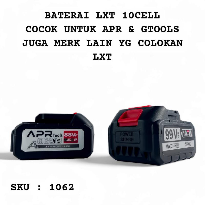 BATERAI IMPACT BOR APR JLD LXT GTOOLS EROPA 10CELL. 20RIBU MAH 2