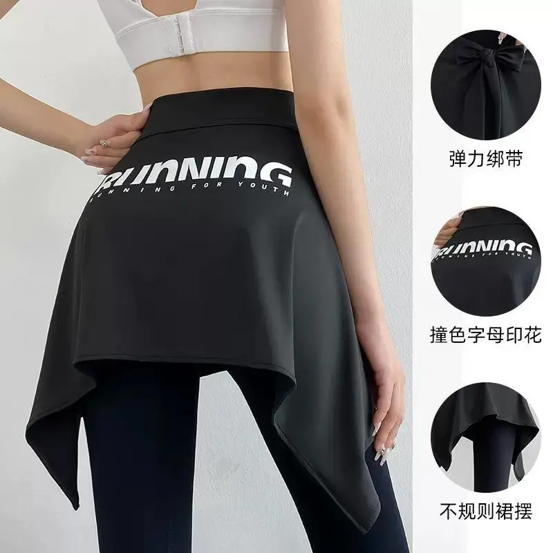 Váy Che Bụng, Thời Trang, Khăn Choàng Khiêu Vũ Thể Dục, Cà Vạt Thắt Lưng Chạy Bộ, Váy Nửa Bên Ngoài Chống Lộ, Váy Tập Yoga Thể Thao Cho Nữ, Năm 2025