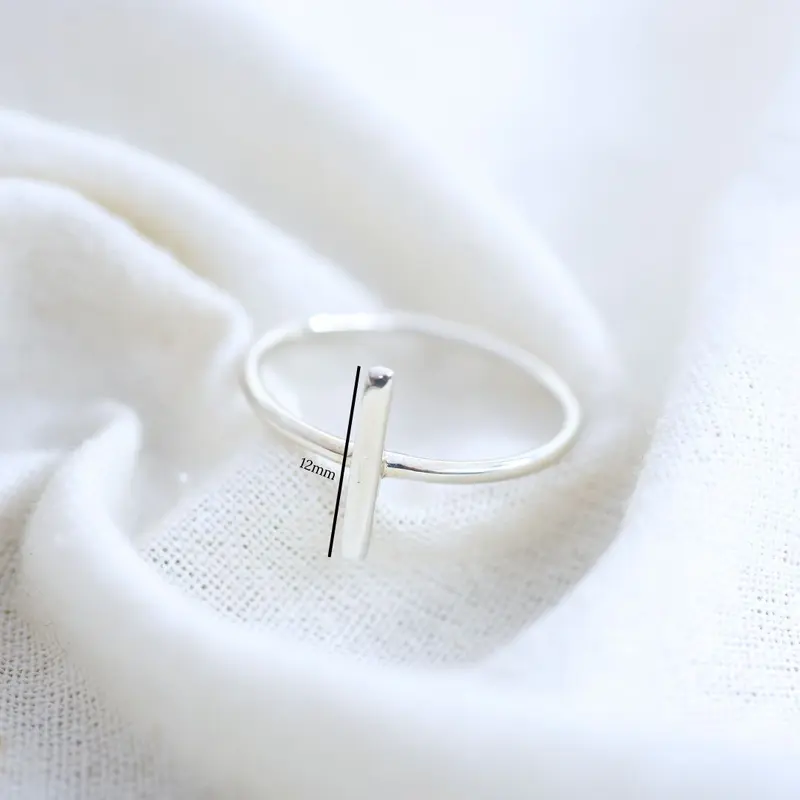 CINCIN PERAK ONE BAR HORIZONTAL 925 STERLING SILVER AA 1865 2