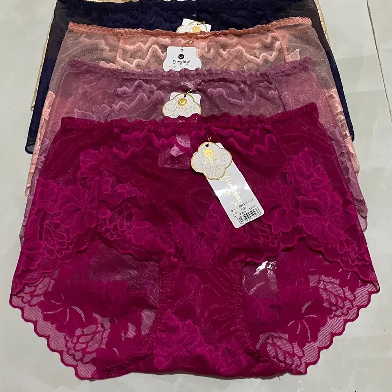 cd renda // celana dalam wanita full brokat  Full Coverage 1