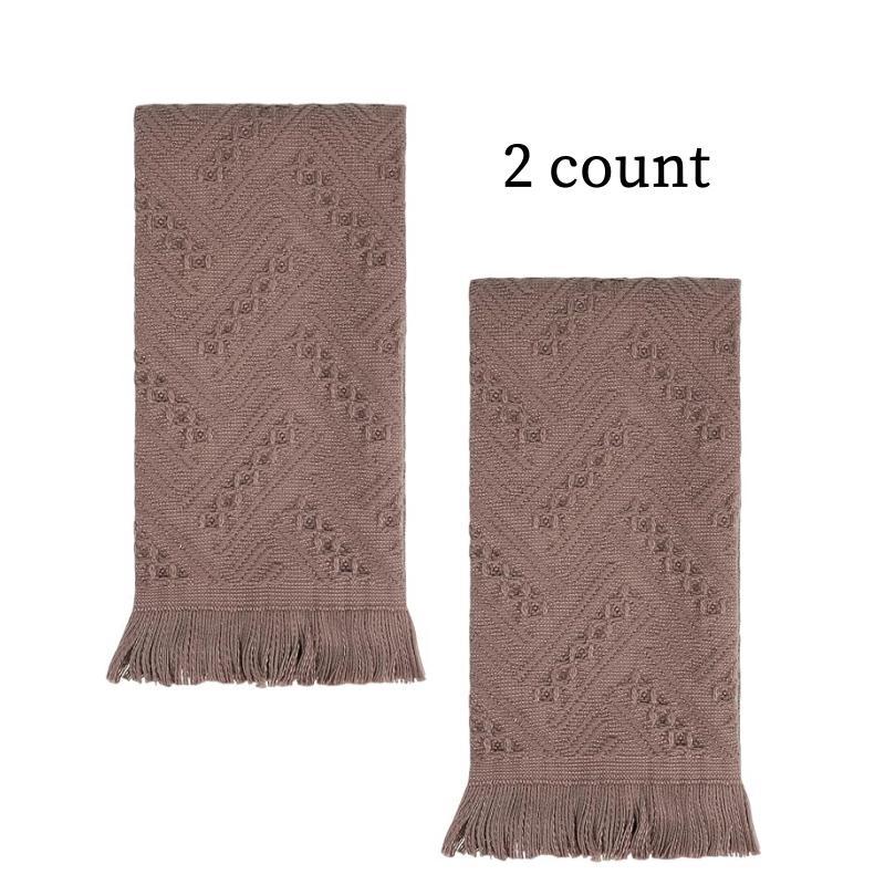 Product Introduction of Boho Style Geometric Pattern Towel, 2 Counts Soft Absorbent Towel, Hand Towel for Bathroom Kitchen Hotel Spa Farmhouse Guest 3