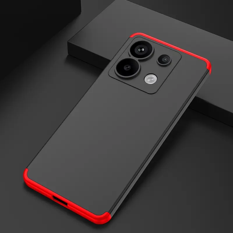 Sarung Keras 360 °, GKK, Untuk Xiaomi Redmi Note13 Note 13 Pro 5G, Perlindungan Badan Penuh, Sarung Telefon Matte PC Langsing, Sarung