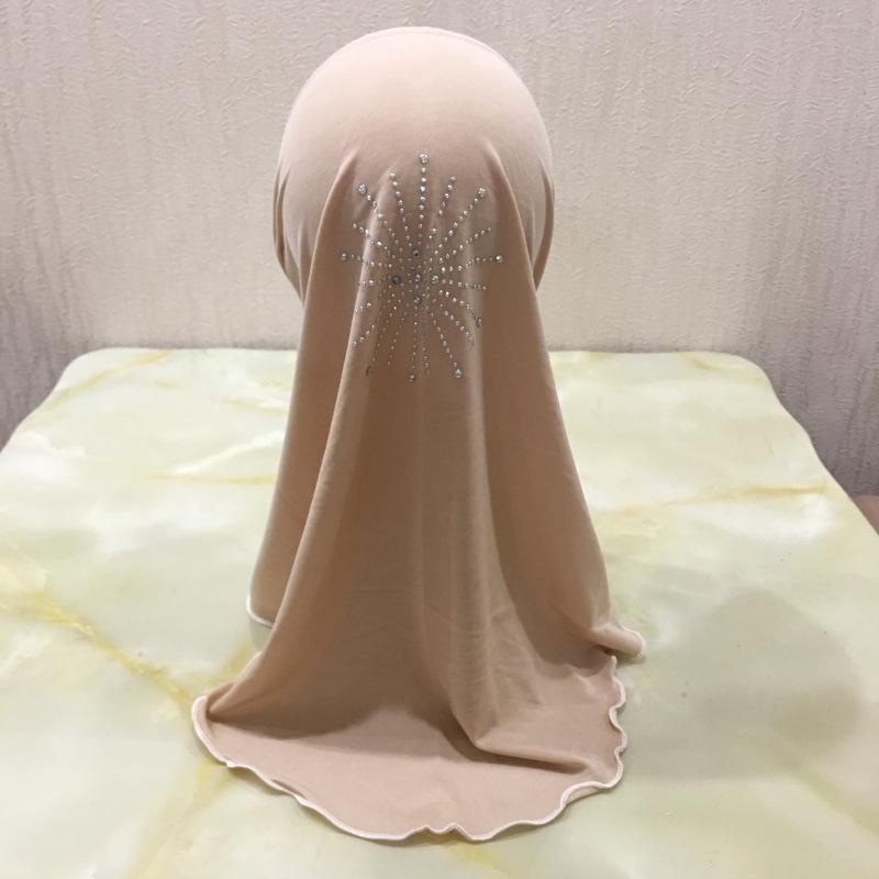Product Introduction of 2-7 Years Old Girl Crystal Hemp Sun Diamond Tam-O'-Shanter| Detachable Gauze Cap + Three-Piece Design| Kindergarten Daily Wear and Match| Eid Trendy Child Essential selendang  bahu sulam  shawl sahara  shawl selendang 18