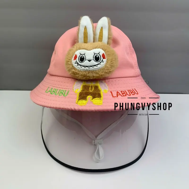 Có 2 Size 1-6 Tuổi_Mũ chống giọt bắn chắn gió bụi mưa bucket tai bèo vành phungvyshop-nón / Bo "KIẾNG" LABU TAI ĐỨNG/ 2
