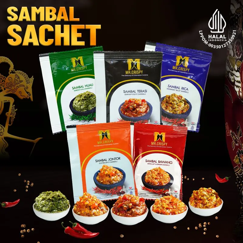 Sambal Sachet Isi 10pcs / Sambal Mr.Crispy 2