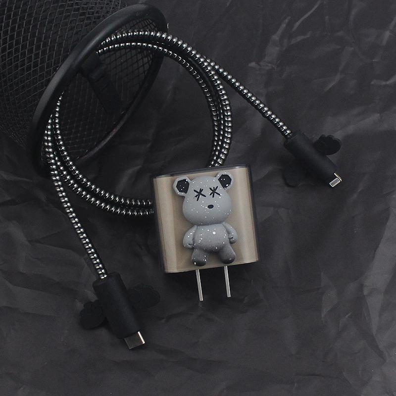 [Mới - Ảnh Tự Chụp]Vỏ Bọc Bảo Vệ Đầu Dây Cáp Kiểu Brickbear Mẫu Mới Dễ Thương 18/20W Phone Phụ Kiện