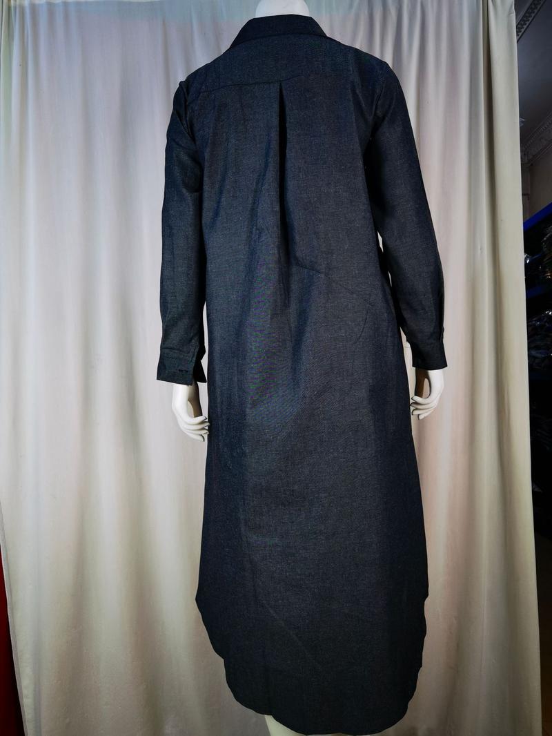 Product Introduction of 2024wish Popular Denim Long Skirts New Blouse Collar Denim Casual Skirt Dress 16