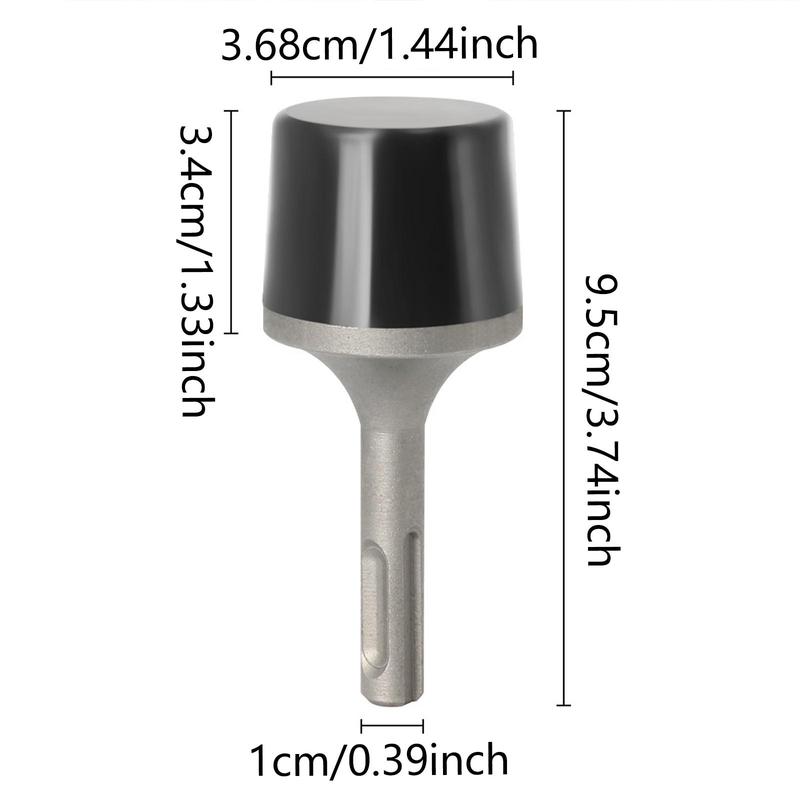 Electric Hammer Rubber Bit, 1 Count Electric Hammer Rubber Bit for Tiling, Sheet Metal-Hammering, Rubber Shock Absorbing, Powerful and Durable 1