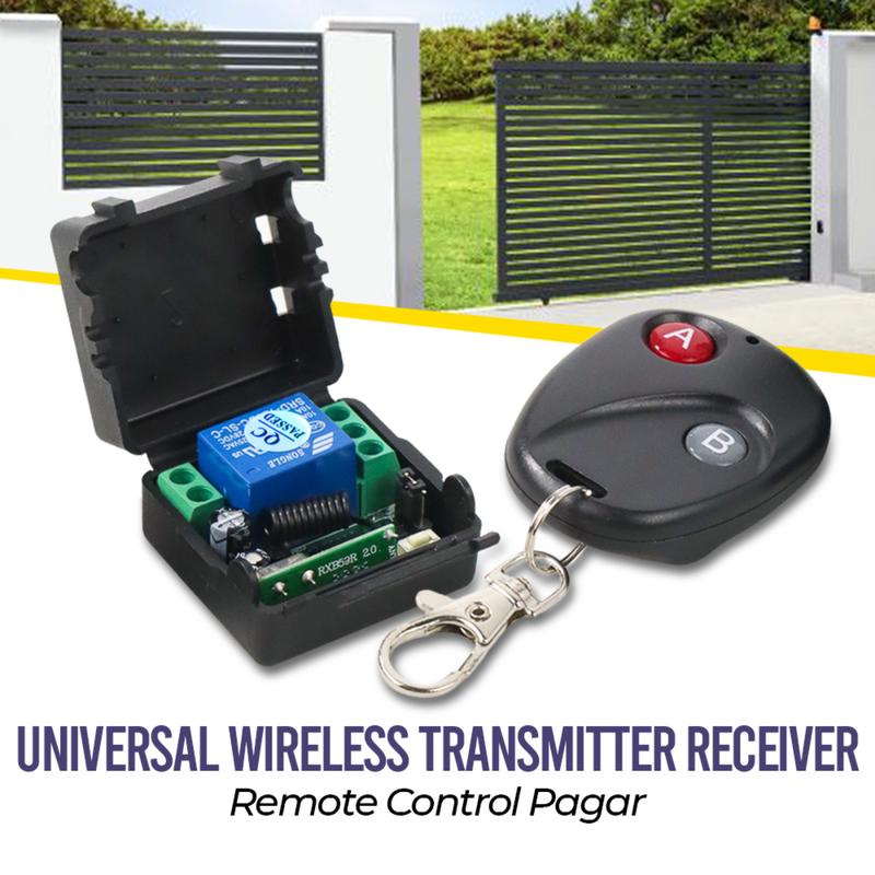 Universal Wireless Transmitter Receiver Remote Control Pagar - C09 - Black 0