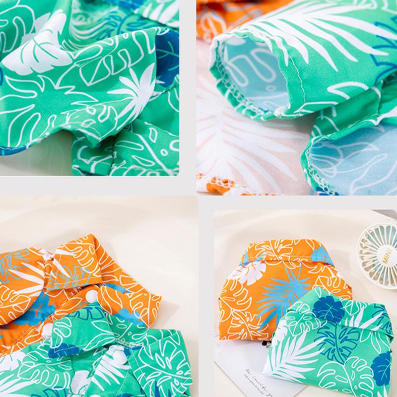 Product Introduction of Fashion Dog Shirt Puppy Breathable Coconut Tree Patern Shirt Cat Vest Chihuahua Yorkie Hawaiian Polo T-Shirts Pet Summer Clothes 31