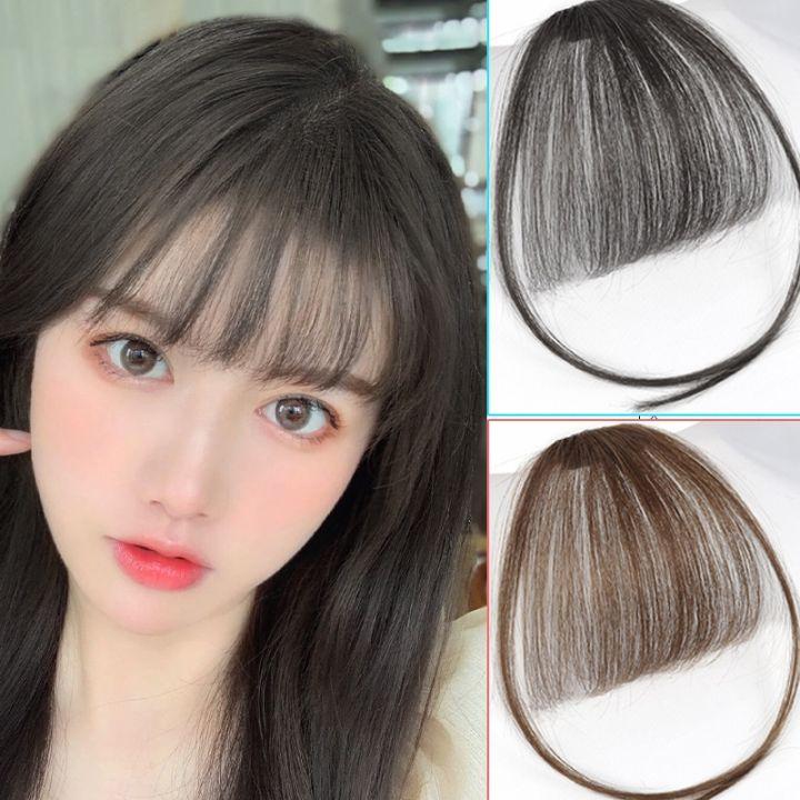 Tóc giả mái thưa, Làm Bằng Tóc Thật 100% Dệt Tay - Tóc Mái Giả Thưa Tóc Thật Hàn Quốc 3