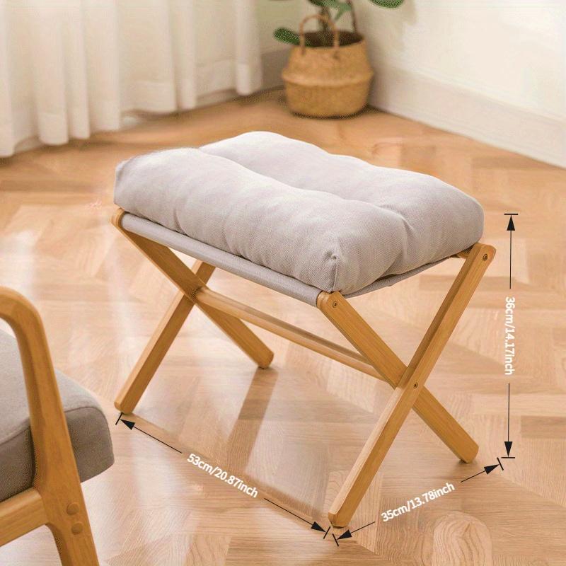 Multifunctional Folding Footstool, Suitable for Office Nap-Yellow Wood, No Power Supply Required 5