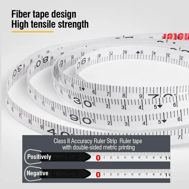 Fiber Ruler, 50M Disc-shaped Leather Tape Measure, Soft Ruler, Retractable Ruler, Engineering Measurement Tool 4