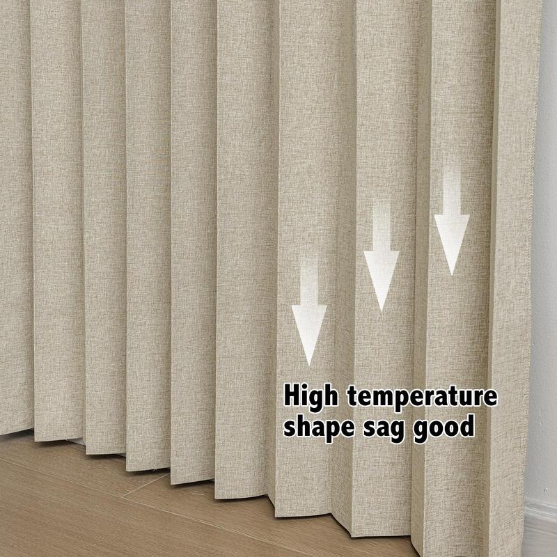Vertical Door Curtain, 1 Count Blackout Door Curtain with Free Hanging Ring, Home Decoration for Living Room Bedroom Hotel 5