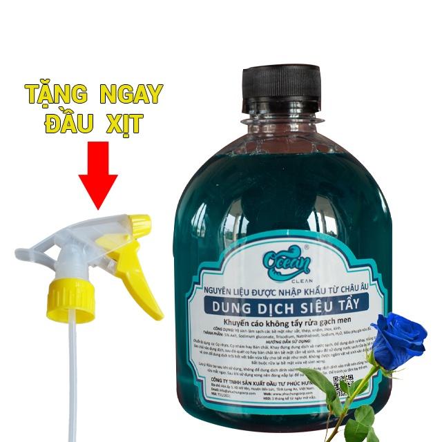 [Tặng Đầu Xịt] Dung Dịch Nước Tẩy Rửa Lốc Xe Máy Ocean 500ml Tẩy Rỉ Sét Vết Ố Vàng Bám Bẩn Lâu Năm