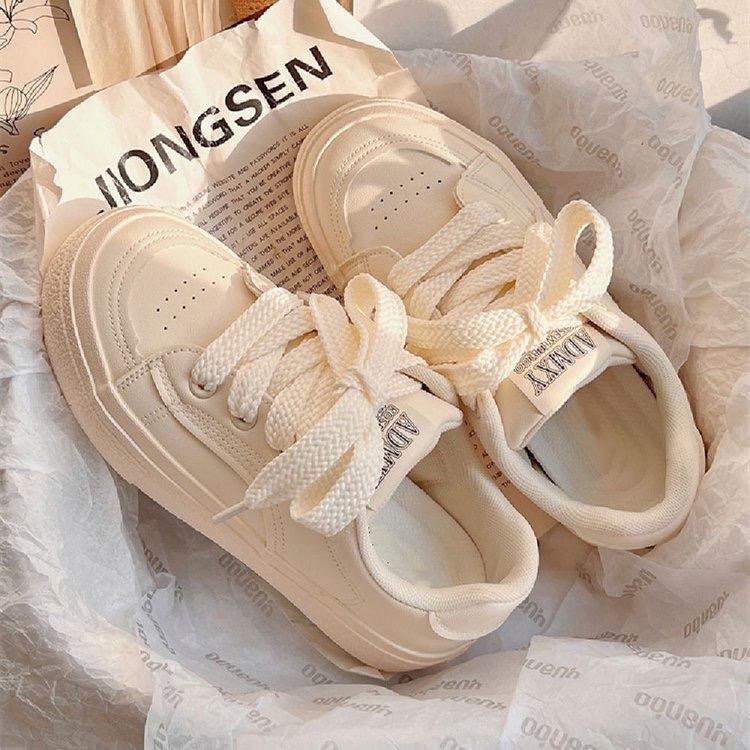 Giày thể thao sneaker nữ trắng độn đế 4 cm G040 hàng fullbox Shoes Cao Su Caro Len Cổ Cao Vải Canvas Hoa Sọc