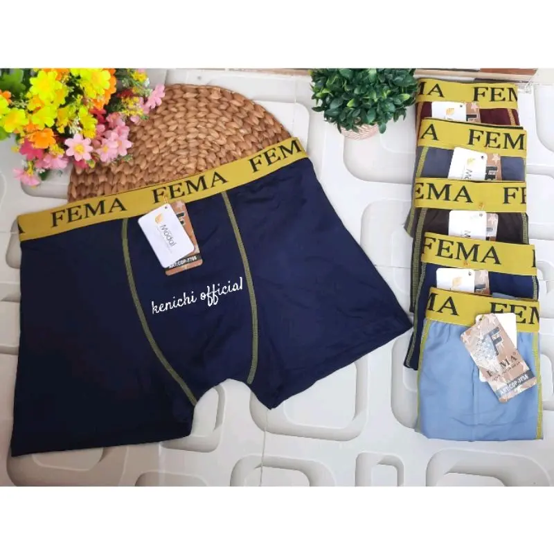 PROMO!!! 3 PCS Boxer Pria Dewasa FEMA Santai CD Pria Dewasa