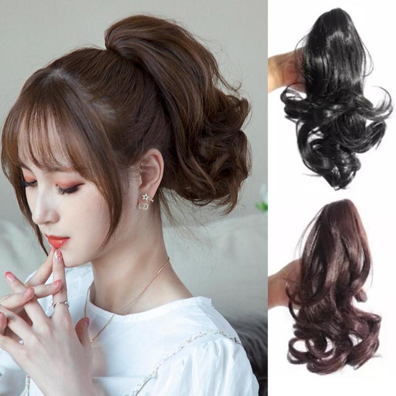 Product Introduction of Synthetic Straight Long Wig Hair Ponytail Grab Clip Pony Tail For Woman Fake Hairpiece For U3N5 47