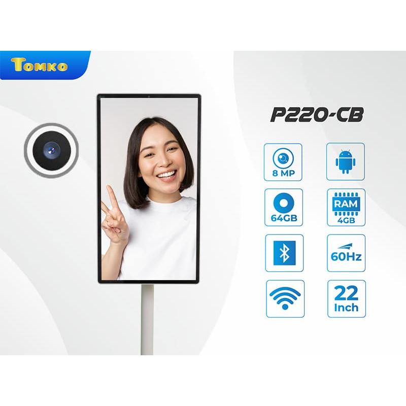 Màn hình di động cảm ứng Tomko Go With Me có tích hợp camera P220-CB