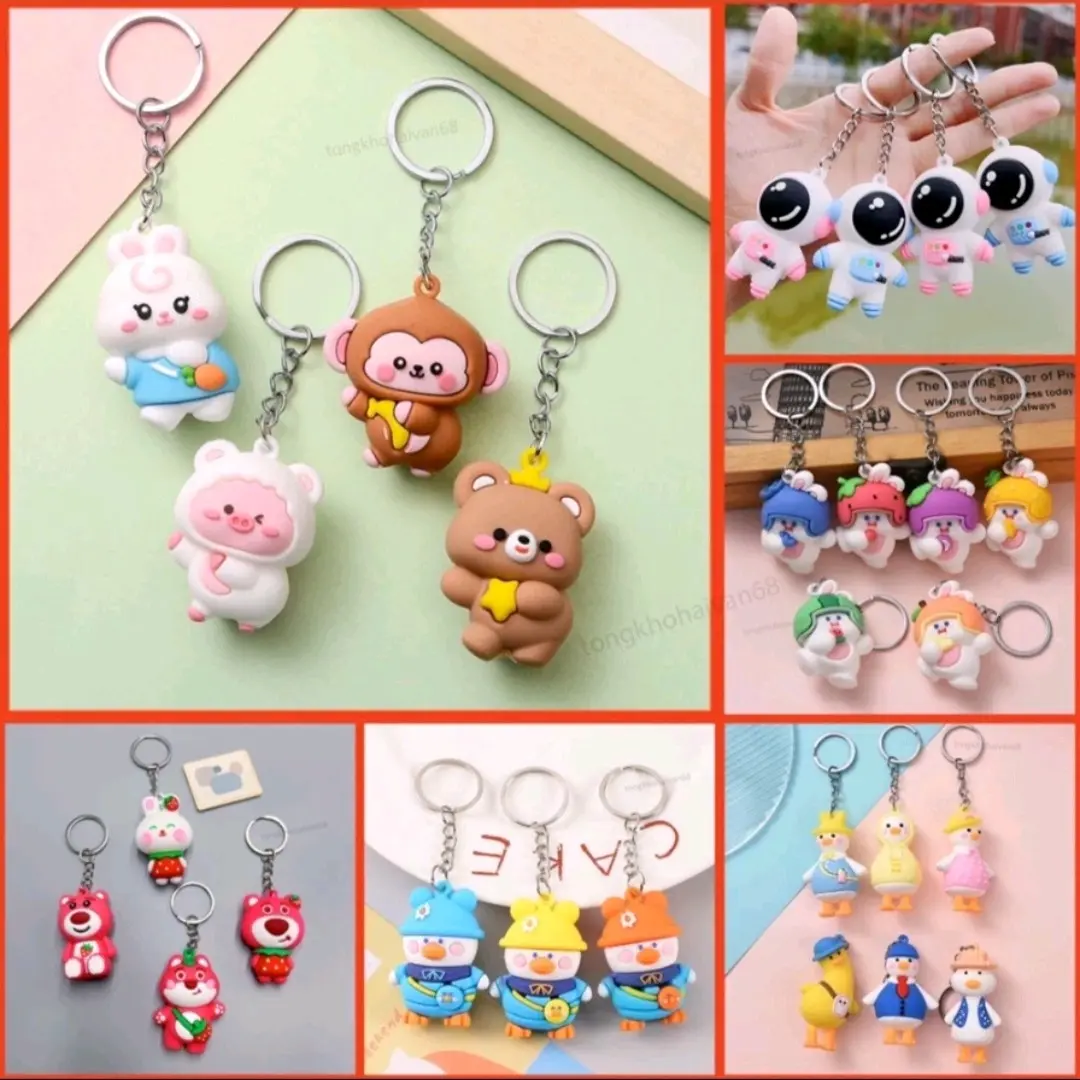 Móc Khoá Cute Nhiều Nhân Vật Hoạt Hình Cute Phụ Kiện Trang Trí Dễ Thương Thiết Kế Đơn DecorCiin Móc Chìa Khoá Móc Khóa Nhung Hoa Sen Women