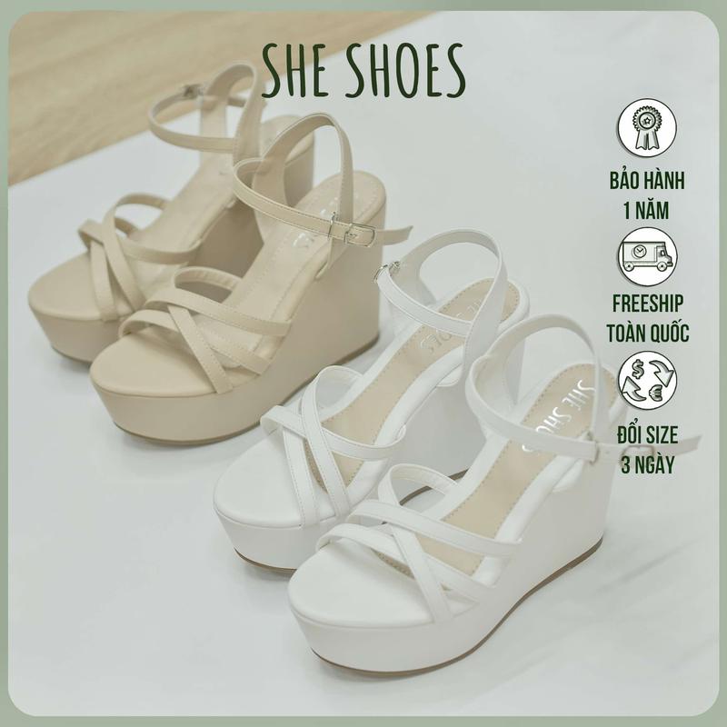 SANDAL ĐẾ XUỒNG 3 QUAI ĐAN CHÉO 11CM ~ 13CM - ARRIVAL - SDX13001