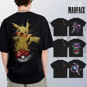 · MADFACE Clothing Anime shirt - Pokemon - Unisex - Oversized  Pikachu - Gengar Cotton T-shirt