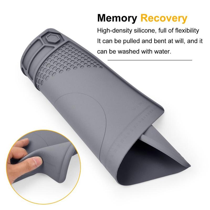 Temperature Resistant Heat Insulation Soldering Mat Heat Resistant Silicone Repair Pad Desk Platform ESD Working Pad Computer 5