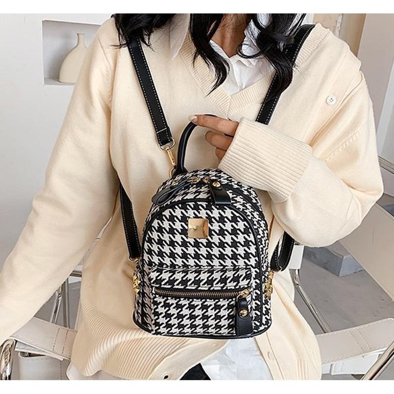 Balo mini nữ xách tay họa tiết thời trang cao cấp đi chơi du lịch HT93 Đeo Vai Backpack Da mininu