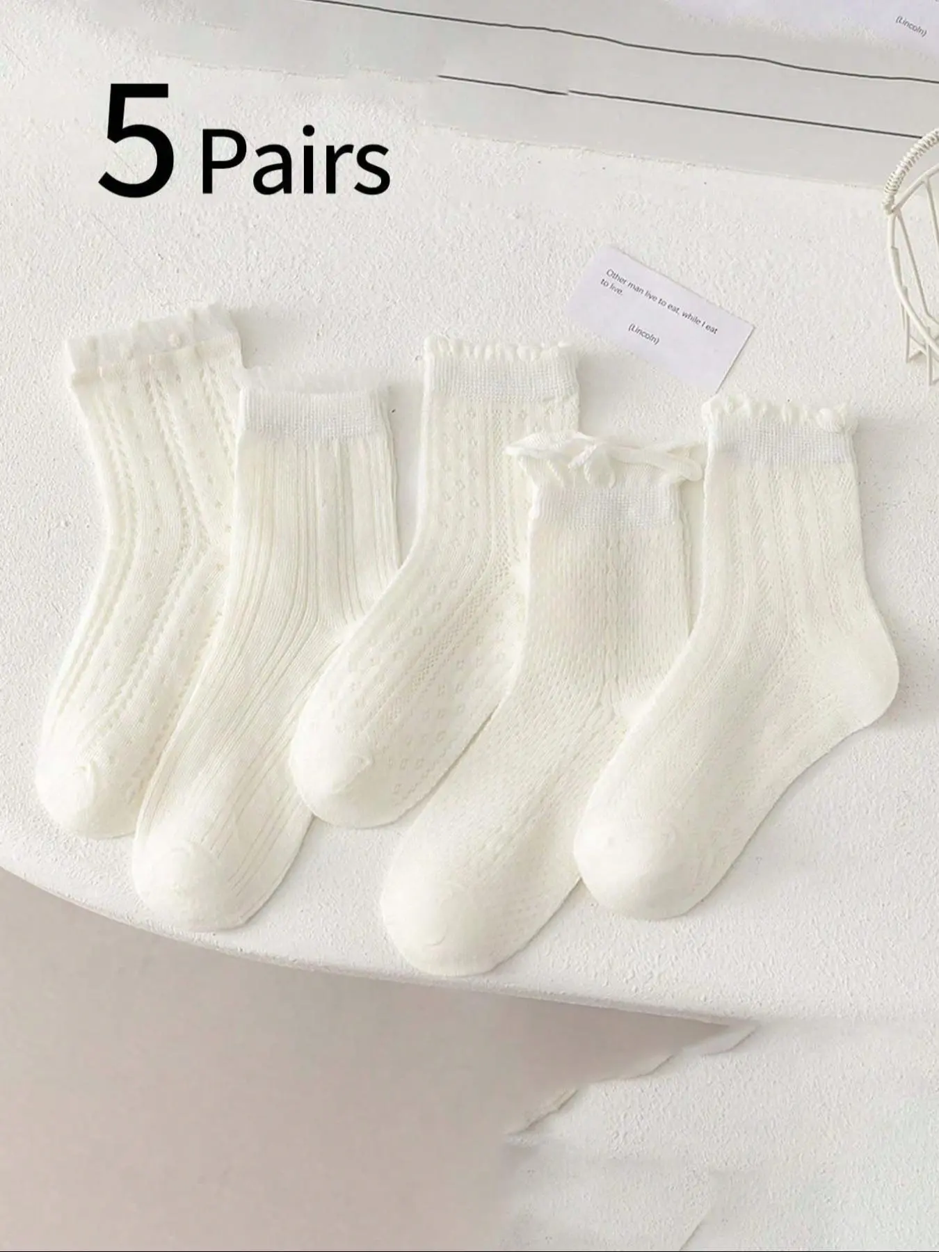 Girl's Solid Ruffle Trim Ankle Socks, Casual Comfy Breathable Socks for Daily Wear, Kid's Socks for All Seasons