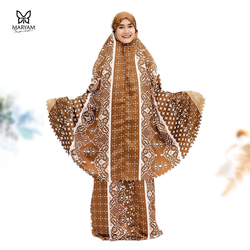 FREE SEJADAH > MTP 06 - Mukena Dewasa Daily 2in1 Ghania Series | Mukena Premium 2 in 1 Luxury Jumbo | Mukena Mewah + Tas Mewah Atasan Bawahan Motif  Muslim  Cantik  Lembut  Tebal Panjang Silk Traveling Tanggung Variasi Maxmara 7