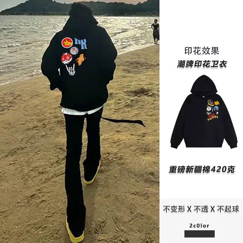 Product Introduction of Áo Hoodie Phong Cách Đường Phố Cho Nam, Phong Cách Năm Mới, In Chữ Mỹ Lót Lông Cừu, Dày Dặn, Dáng Rộng Vừa Vặn, Áo Phong Cách Ins, Dành Cho Nữ 25
