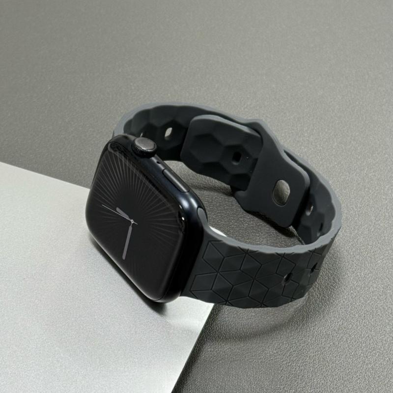 Product Introduction of Sport Silicone for Apple watch ultra 2 band 49mm 46mm 44mm 40mm 45mm 42mm 41mm football pattern bracelet iWatch series 10 9 8 7 6 5 se strap 0