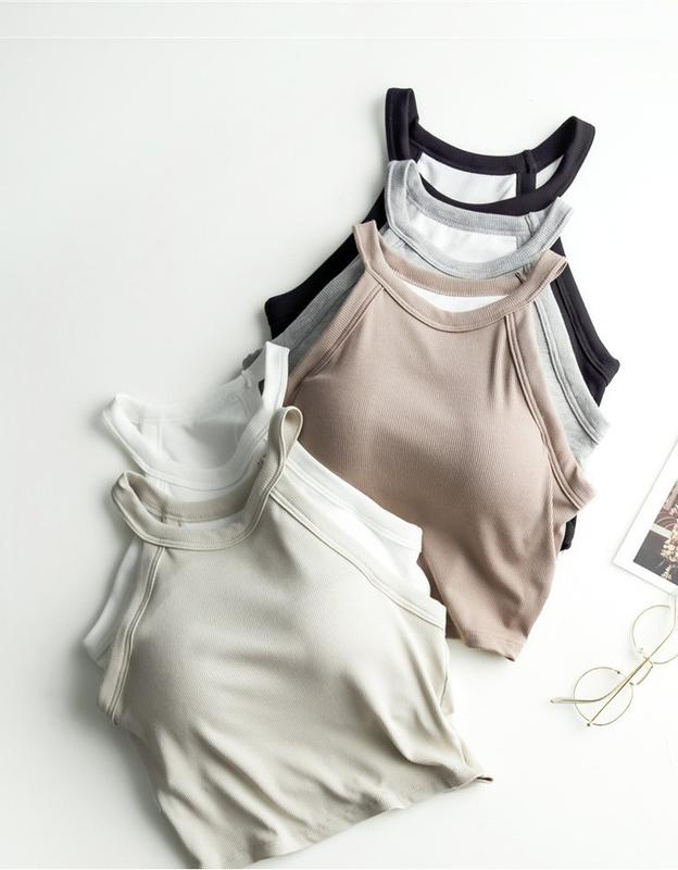 Product Introduction of HOT No-wear bra One-piece with breast pad crop top, off-the-shoulder top for women Womenswear Lingerie Comfort Basic 10
