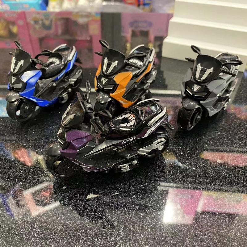 Product Introduction of Alloy Pull Back Motorcycle Simulation Pedal Toy Car Model Keychain Pendant Gift Clip Doll Gift 18
