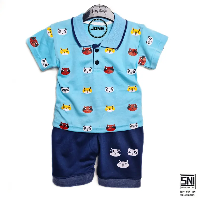 BAJU BAYI LAKI LAKI SETELAN ANAK COWO LUCU STELAN COWOK 6 12 BULAN KEREN TRENDY KEKINIAN KERAH WANGKI HEWAN 2